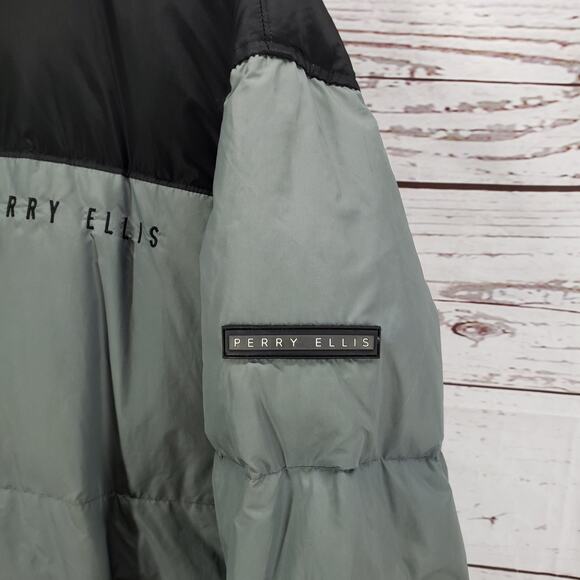 Perry Ellis Portfolio Men's Reversible Down Feather Puffer Jacket Size Large - Picture 8 of 11